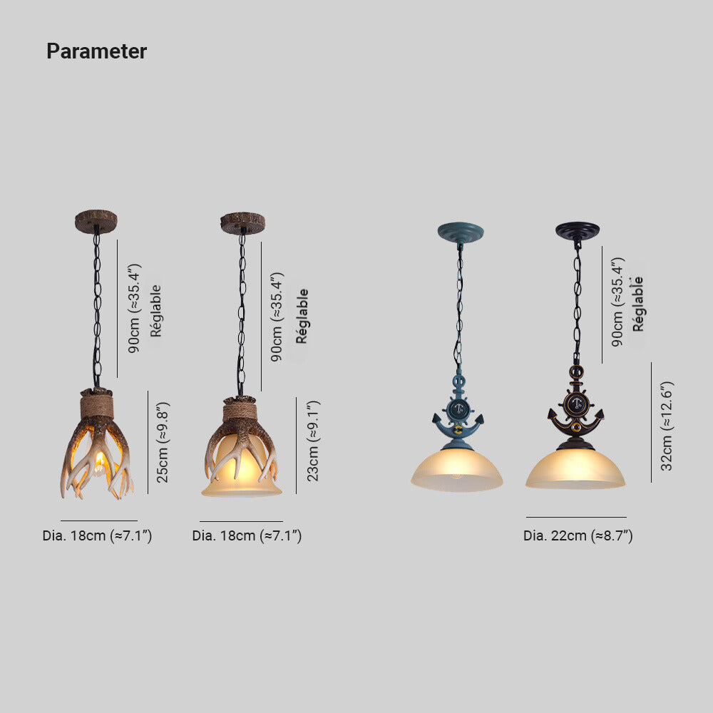 Silva LED Suspension Marron Verre Bar/Salle À Manger/Salon - Neutralighting