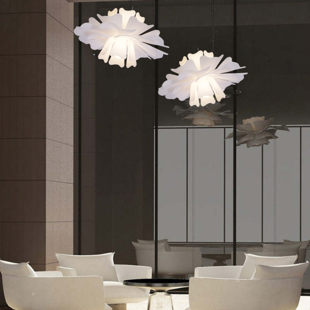 Niva Suspension Fleur Moderne Blanc Salon - Neutralighting