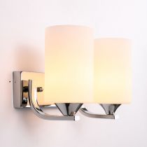 Tiffany Applique Murale Miroir Cylindrique Moderne, Verre/Métal, Noir/Chromé, Salon - Neutralighting