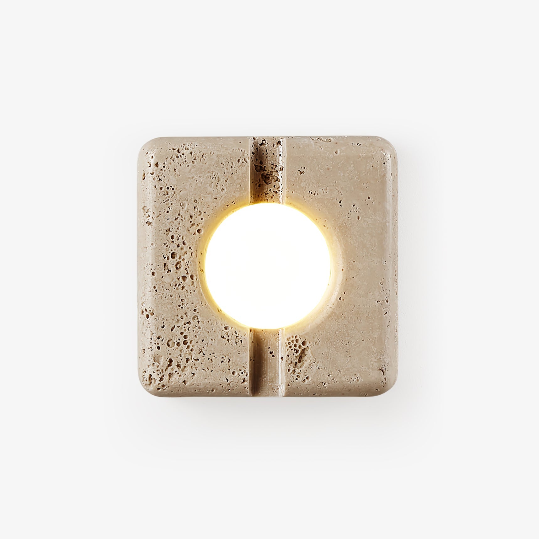 Olvenan Carré Travertin Luminaire Mural - Neutralighting