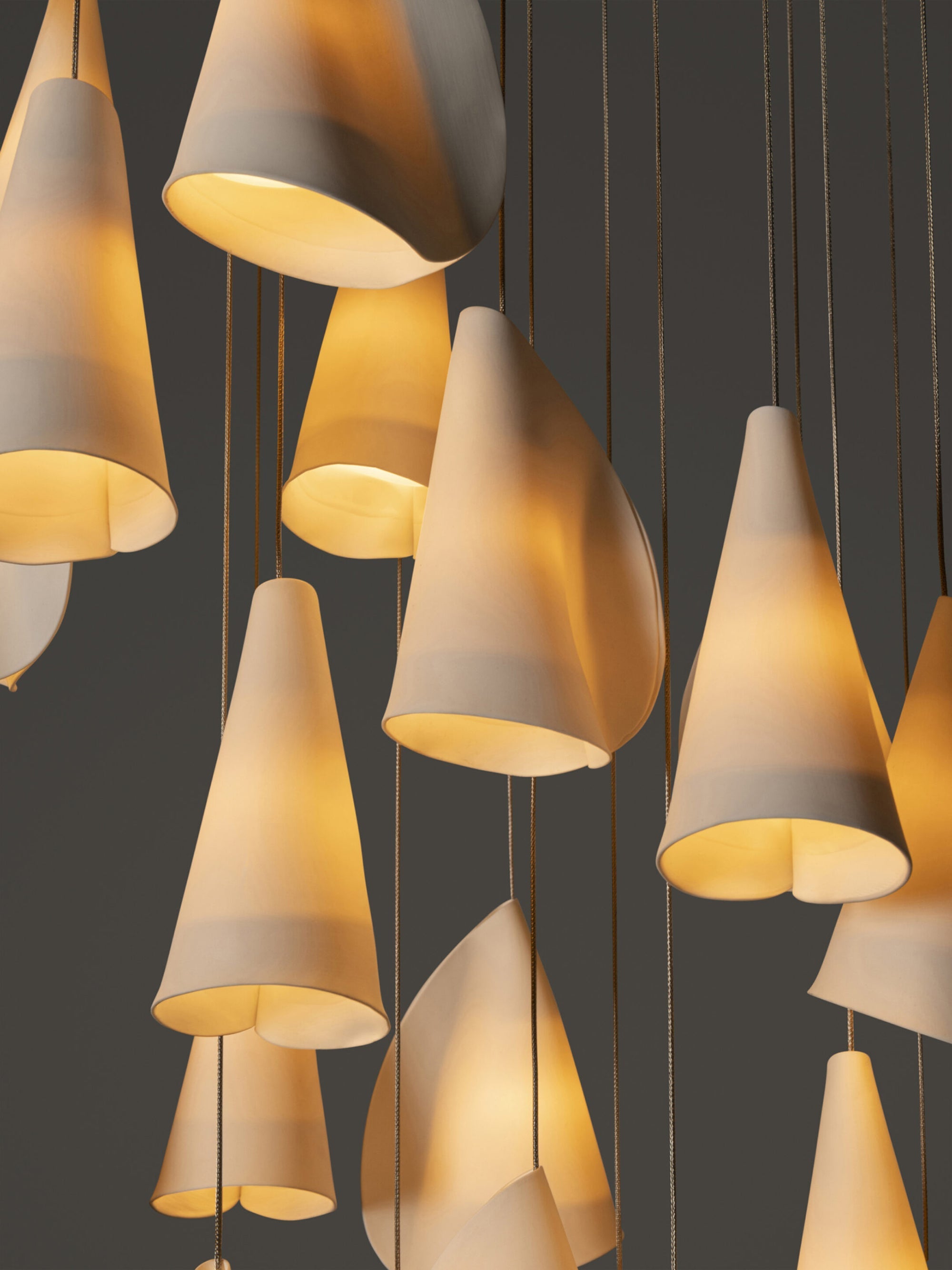 Ulfuvye Porcelain Ceramics Pendant Lamp - Lamp Copper