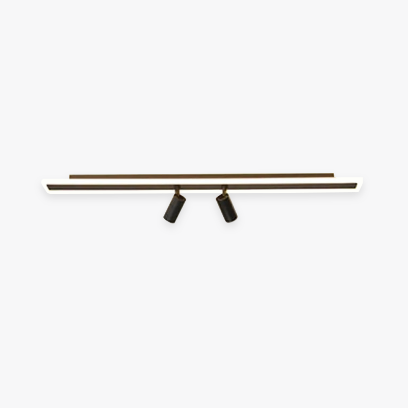 Aim Plafonnier Linéaire Minimaliste Métal/Acylique Noir Salle à Manger