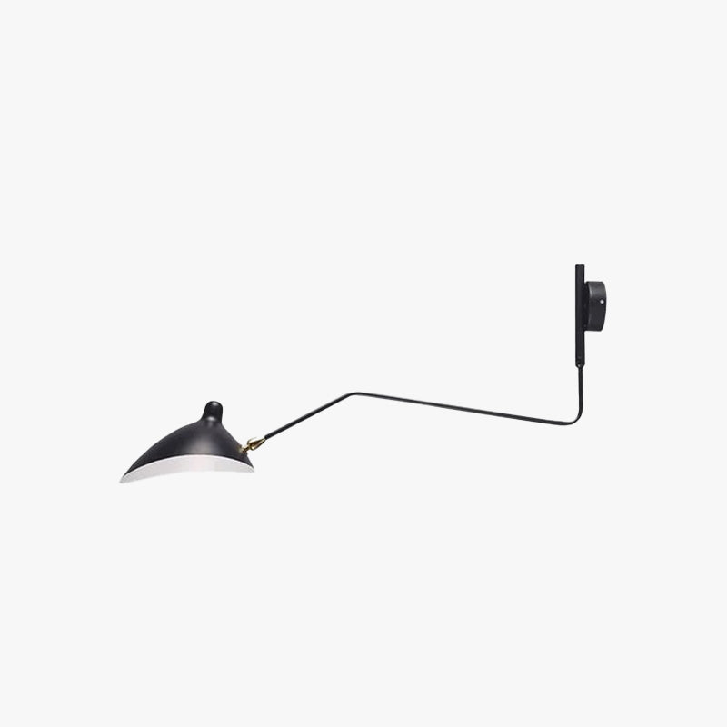 Arisha Simple LED Applique Murale Linéaire Industrielle 1/2 Lumières Métal Noir Salon/Chambre à Coucher - Neutralighting