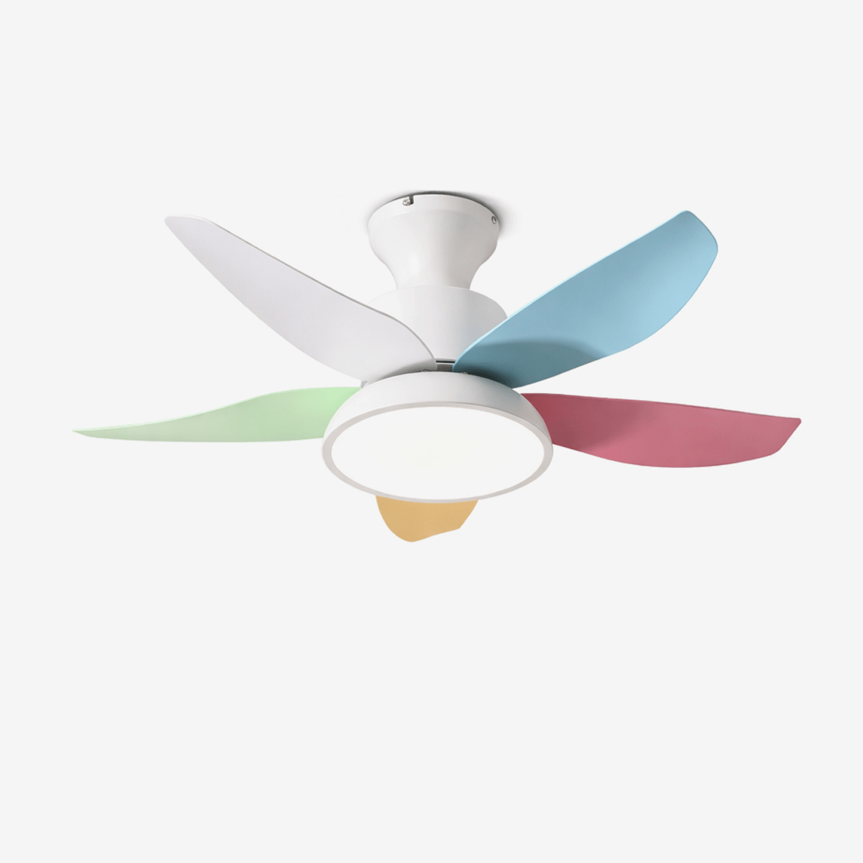 Plafonnier Ventilateur Milo Brise Colorée, vue de face