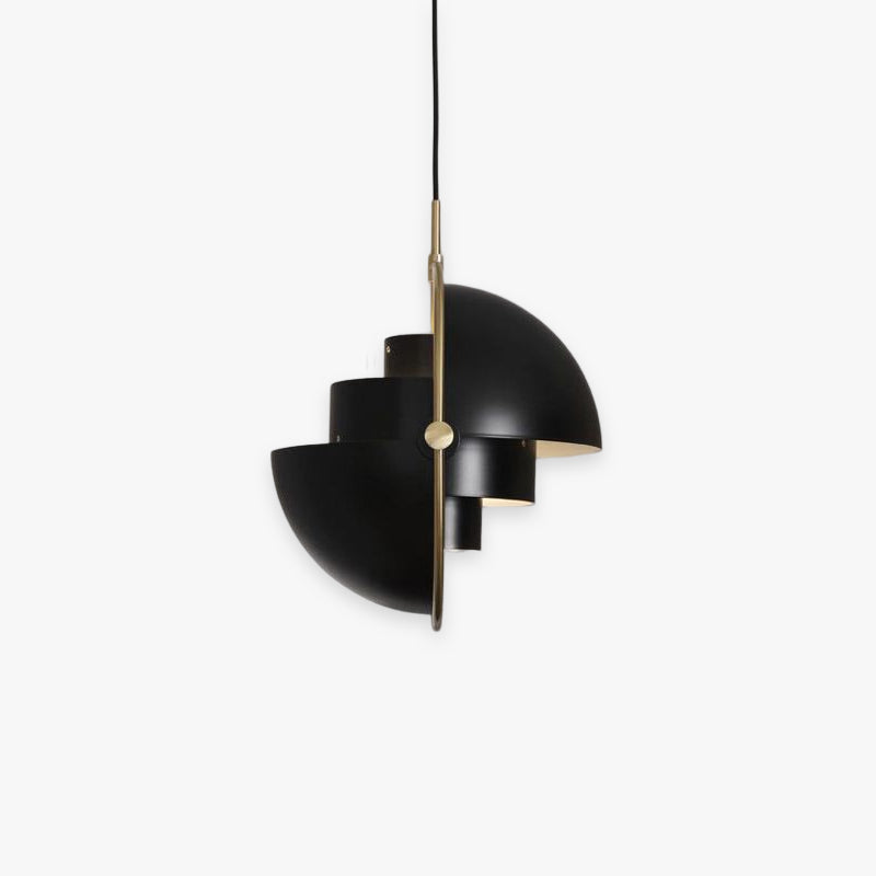 Arisha Luminaires Suspension LED Anneau Rétro Métal Chrome/Or Salon - Neutralighting