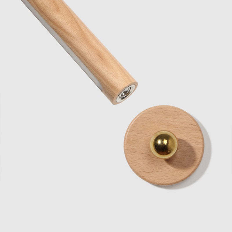 Muto Applique Murale Cylindrique Minimaliste, Bois, Métal/Bois, Chambre - Neutralighting