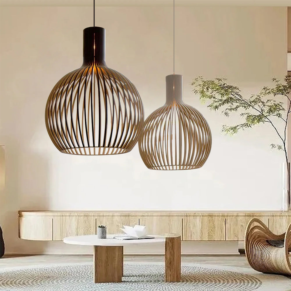 Inosa Suspension Design en Bois Sculpté Naturel Salle à Manger - Neutralighting