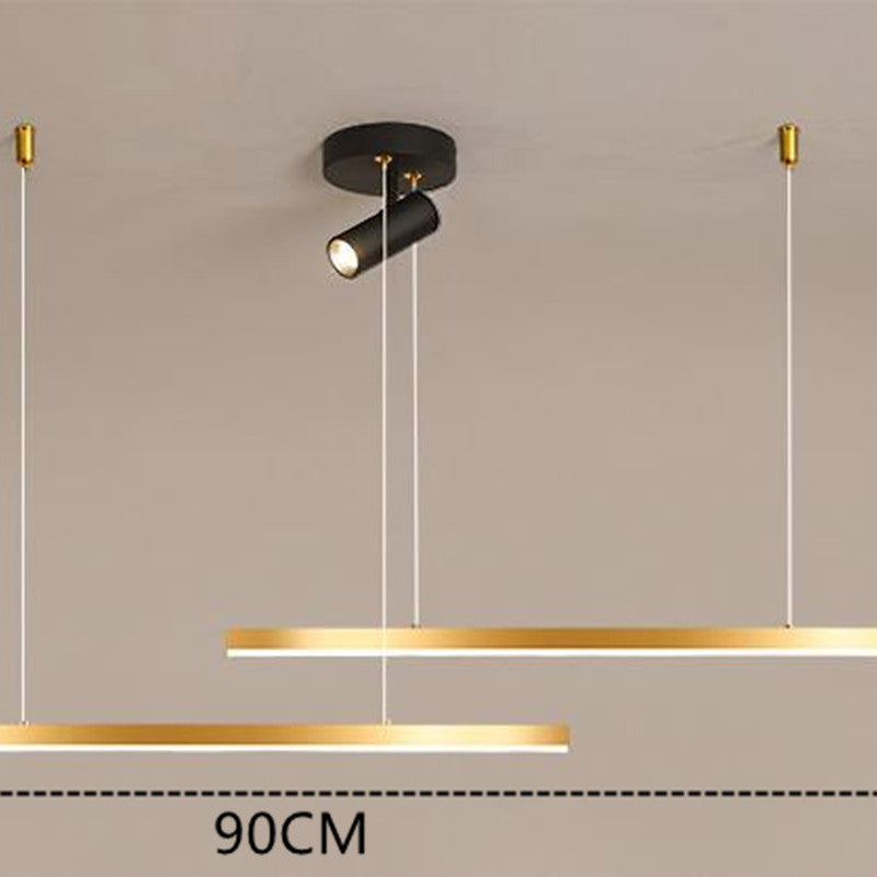 Arisha Suspension Linéaire Moderne, Métal, Doré, Salon - Neutralighting