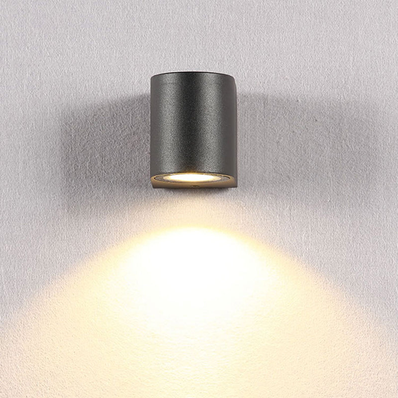 Tavon Applique Murale Carré/Tour Minimaliste. Métal/Verre. Noir. Jardin - Neutralighting
