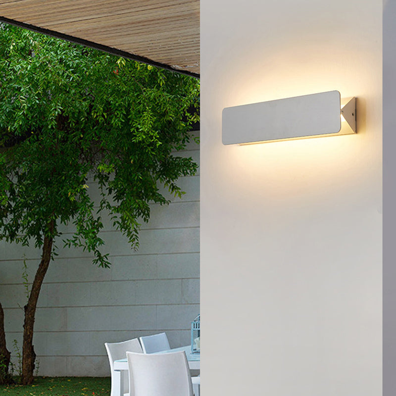 Ray Applique Murale Rectangulaire Moderne, Métal, Blanc, Jardin - Neutralighting