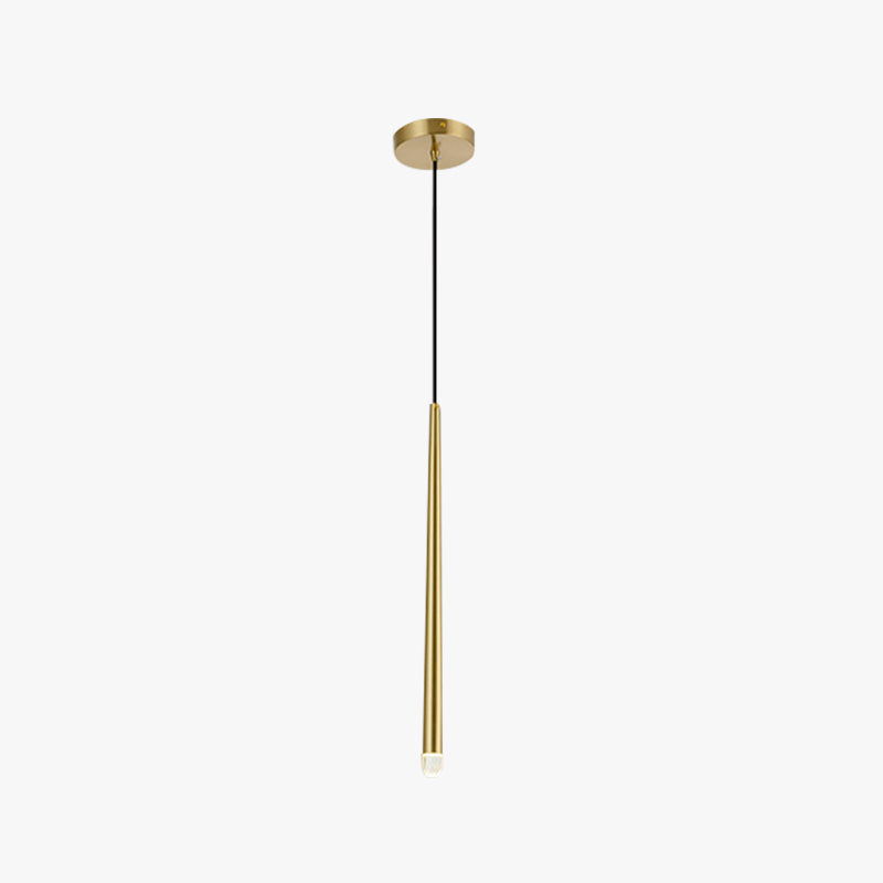 Arisha Suspension Linéaire Vintage, Métal, Or, Salon - Neutralighting