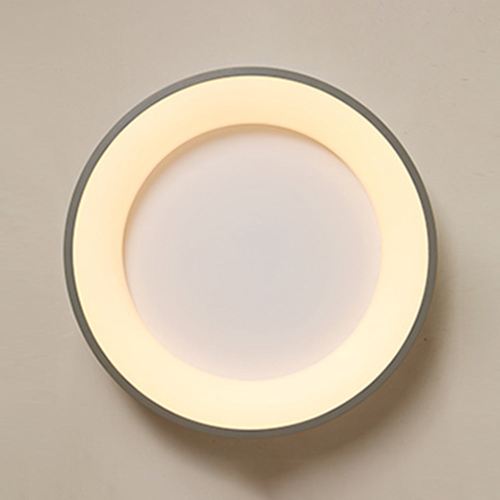 Arisha Plafonnier Bol Moderne, Métal/Acrylique, Blanc/Gris, Salon
