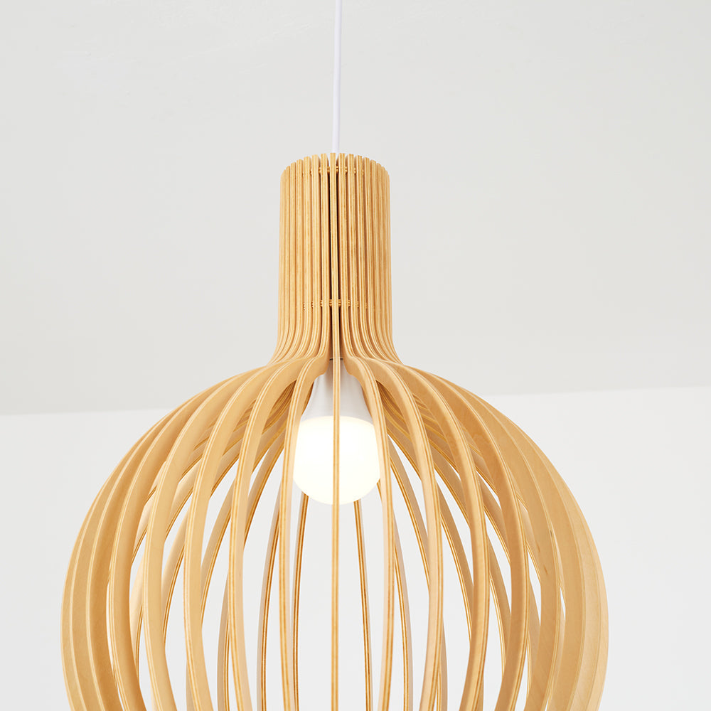 Inosa Suspension Design en Bois Sculpté Naturel Salle à Manger - Neutralighting