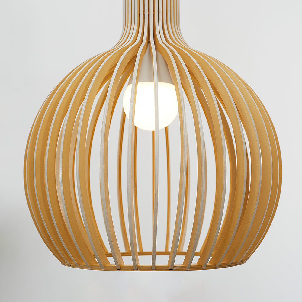 Inosa Suspension Design en Bois Sculpté Naturel Salle à Manger - Neutralighting