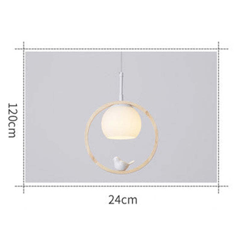 Alixor Suspension Rond Nordique. Bois/Métal. Bois. Chambre