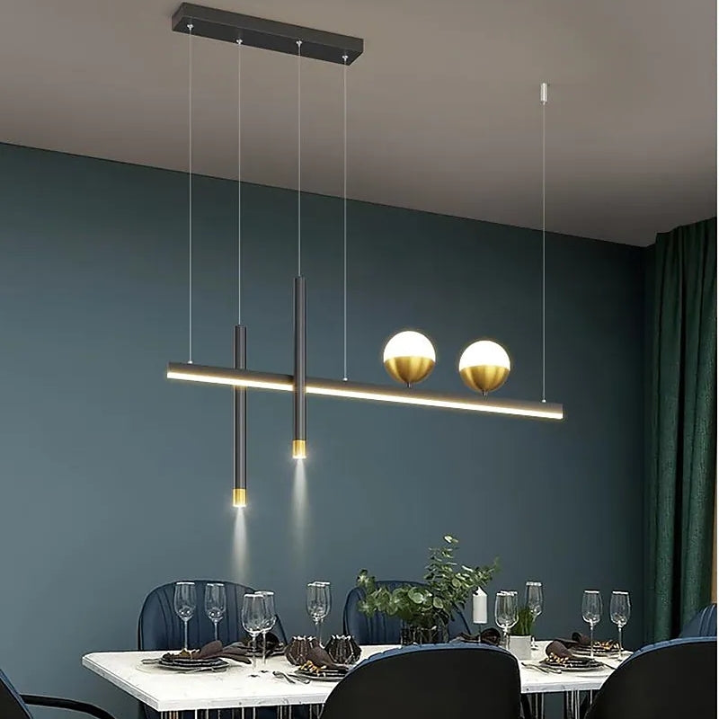 Arisha Luminaires Suspension Minimaliste Globe Double Métal Salle à manger - Neutralighting