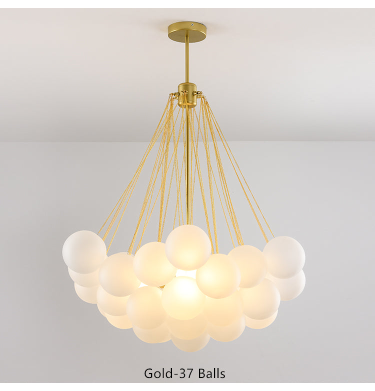Valentina Lustre Globe Modenre, Fer/Verre, Noir/Blanc, Salon - Neutralighting