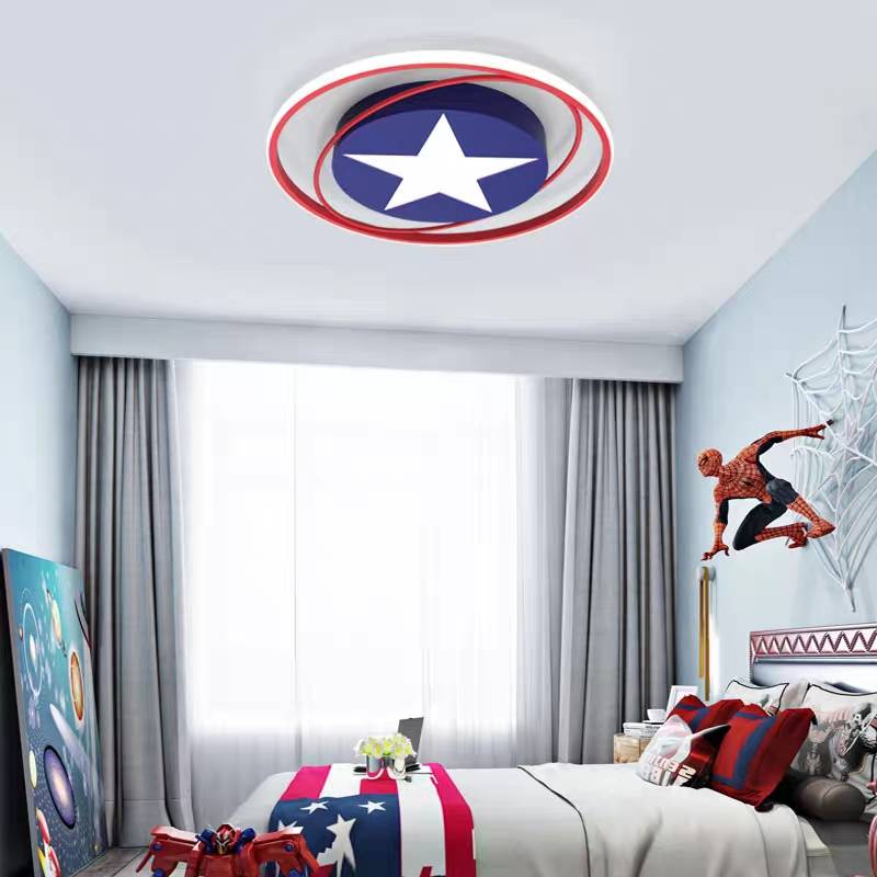 Epoch Moderne Ronde LED Plafonnier Bleu/Blanc Métal Salon Chambre à coucher - Neutralighting