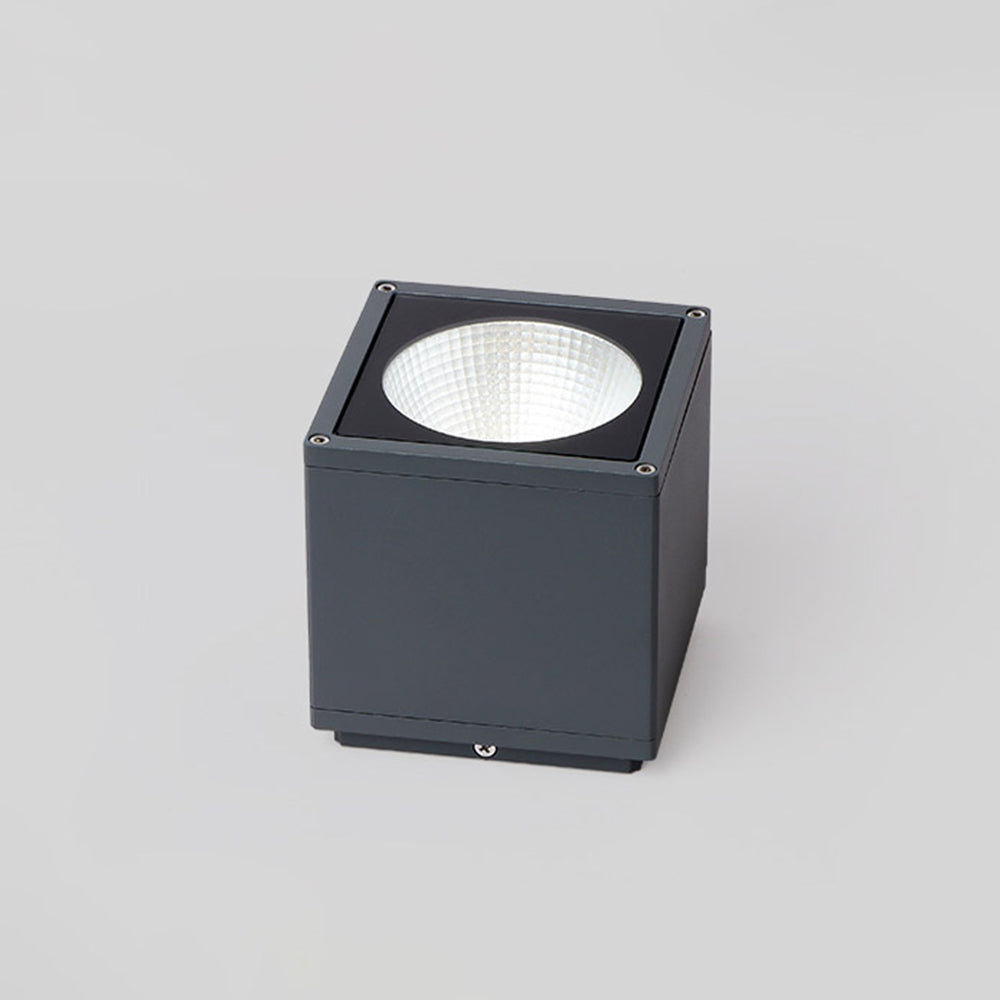 Ray Plafonnier Cube Moderne, Métal/Verre, Gris, Extérieur - Neutralighting