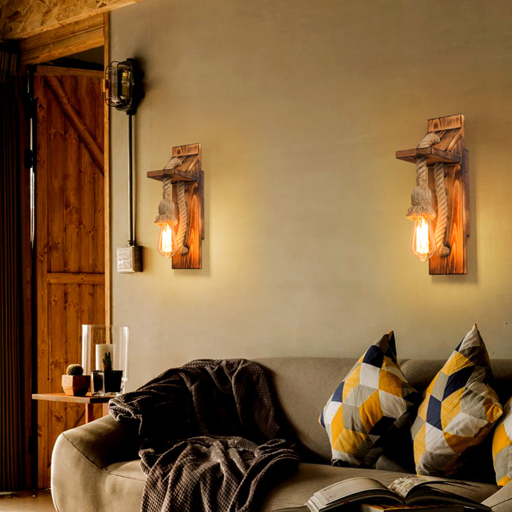 Epoch, Applique, Bois et Corde de Chanvre