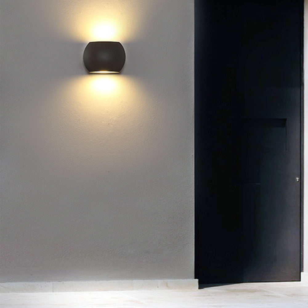 Ray Géométrique LED Applique Murale Noir Gris Métal Verre Cour - Neutralighting