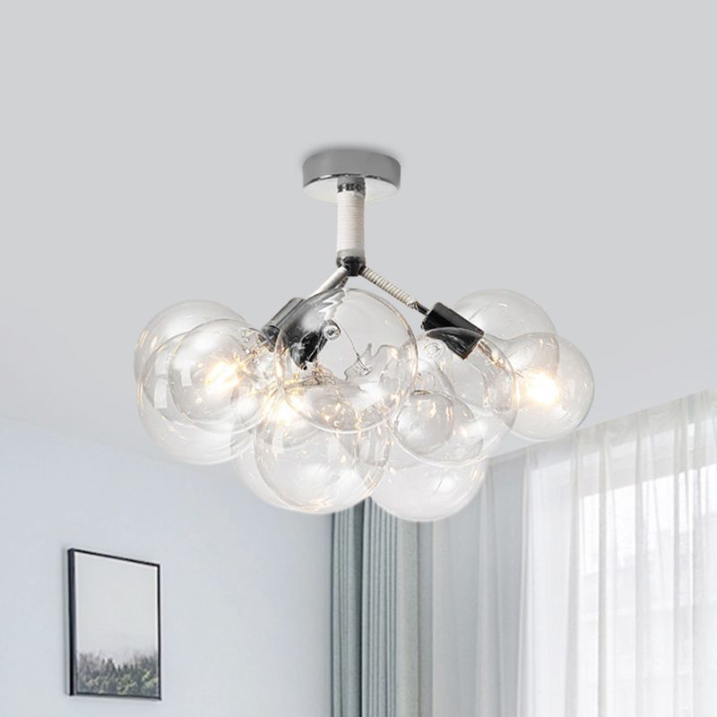 Valentina Moderne LED Plafonnier Doré/Chromé Verre Salle à manger - Neutralighting