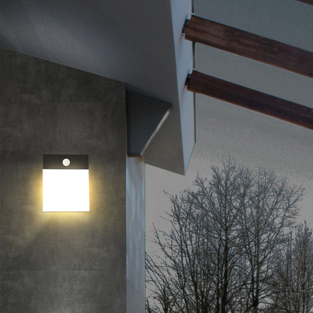Ray Applique Murale Extérieure Rectangulaire Moderne, Métal/Acrylique, Jardin - Neutralighting