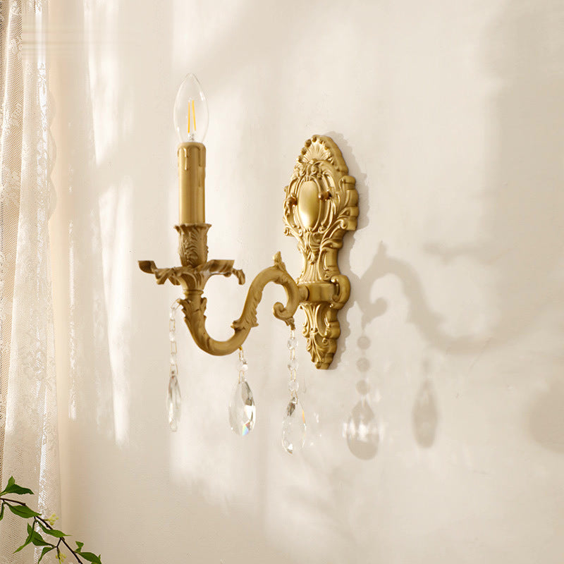 Silva Luxe Vintage LED Intérieur Applique Murale Métal Cristal Salon Couloir