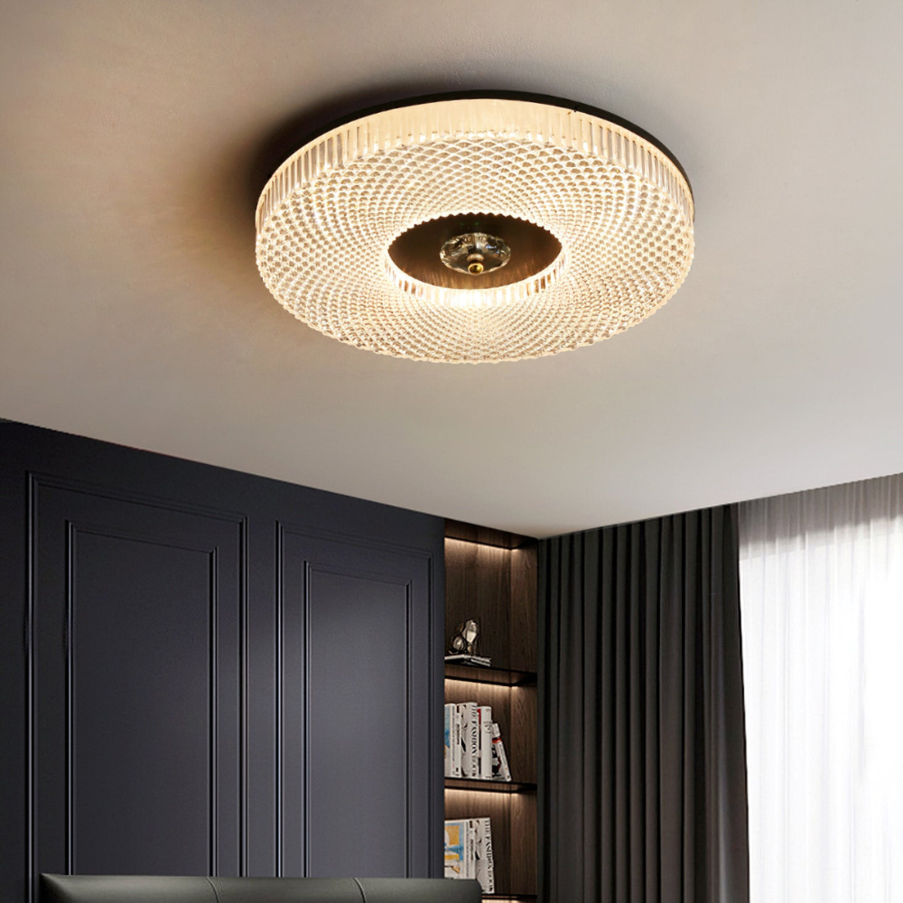 Orb Plafonnier Moderne Rond LED Blanc/Doré/Noir Chambre à Coucher - Neutralighting