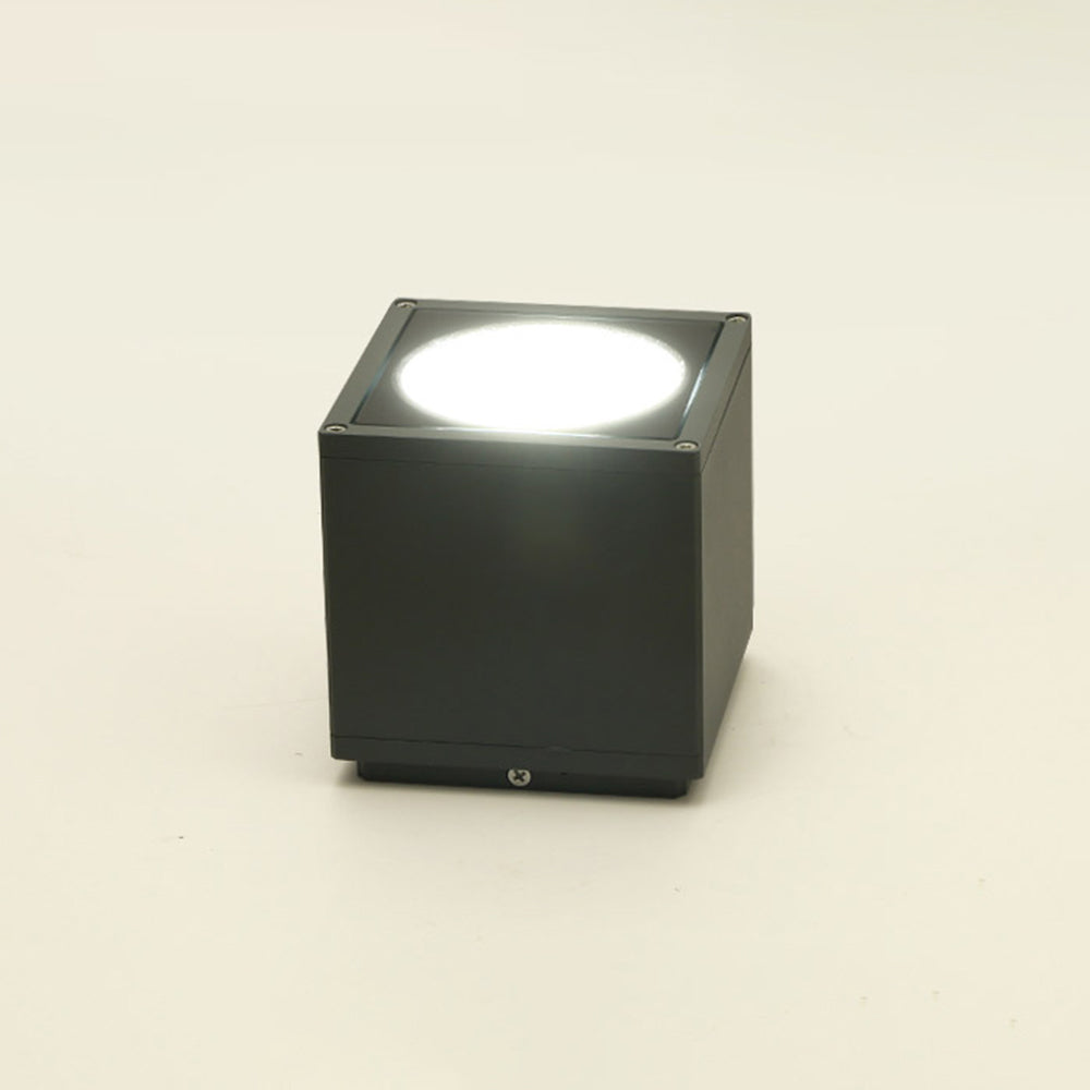 Ray Plafonnier Cube Moderne, Métal/Verre, Gris, Extérieur - Neutralighting