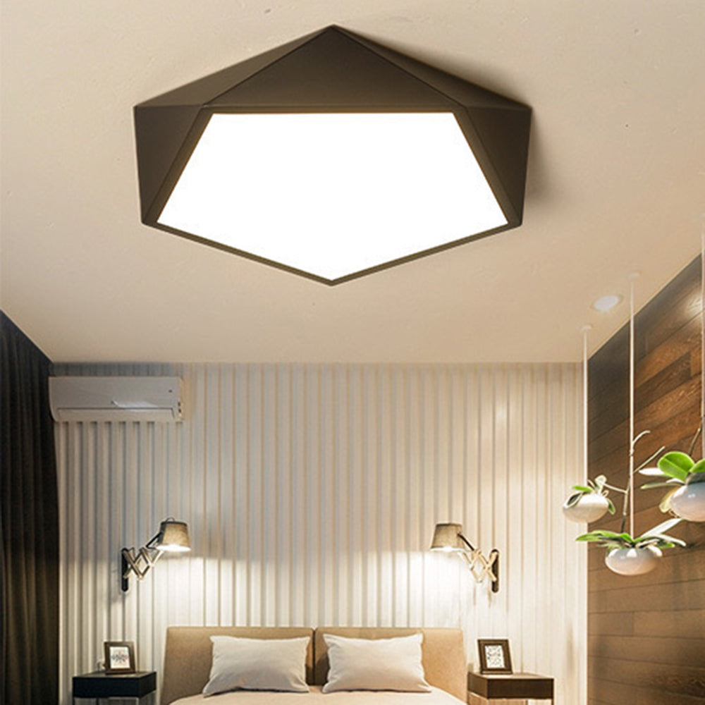 Arisha Design LED Plafonnier Simple Moderne Métal Noir/Blanc Salon - Neutralighting