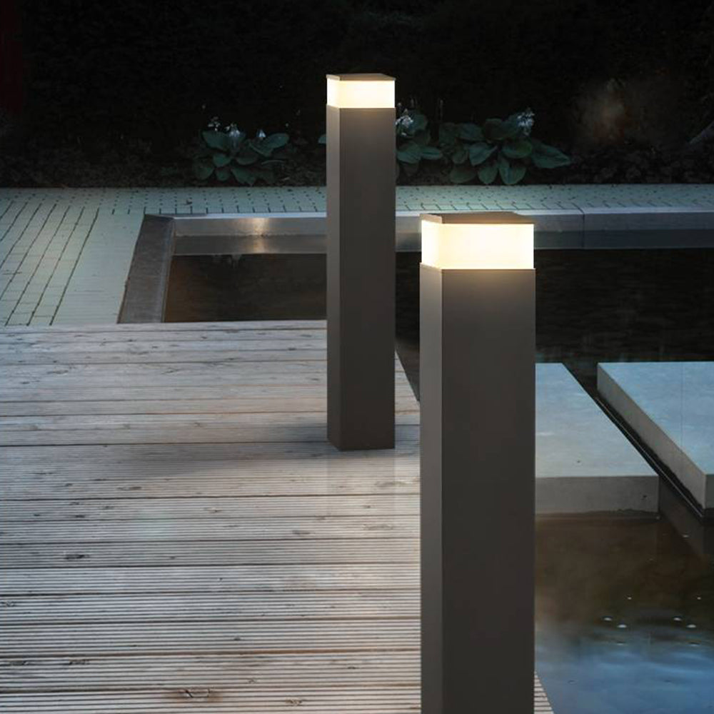 Ray Moderne LED Lampadaire Extérieure Noir Métal Allée Cour - Neutralighting