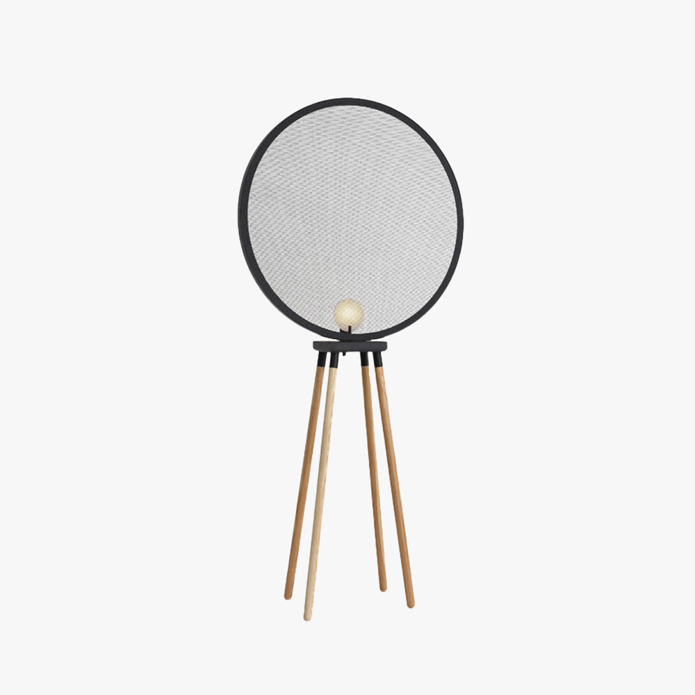 Arisha Lampadaire Géométrique Moderne, Métal/Bois, Gris, Salon