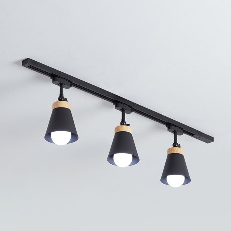 Aim Moderne LED Plafonnier Noir/Blanc Métal Chambre à coucher