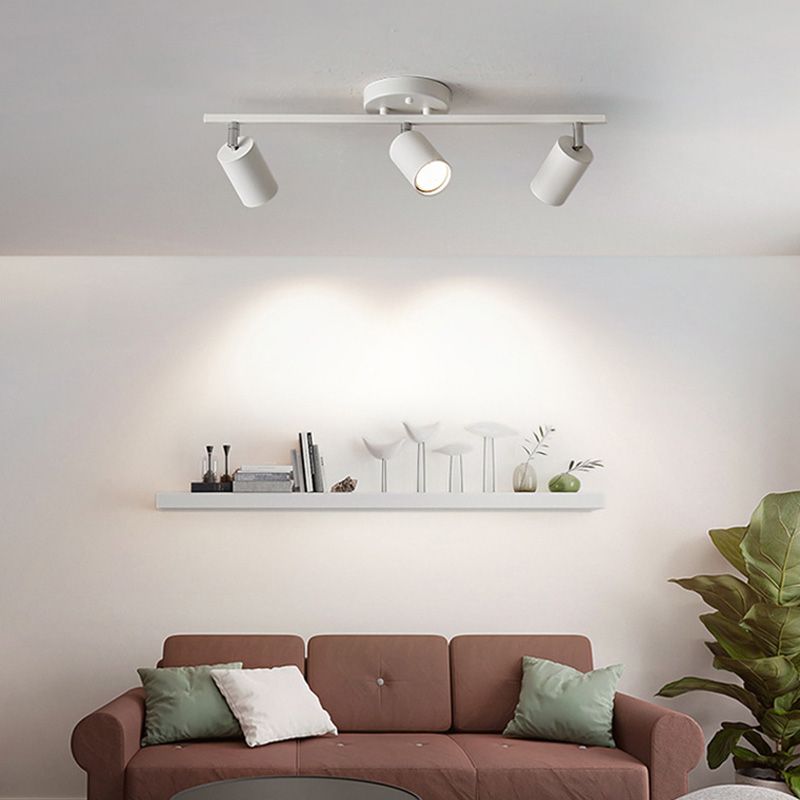 Arisha Moderne LED Plafonnier Blanc Noir Métal Salon Chambre à coucher - Neutralighting
