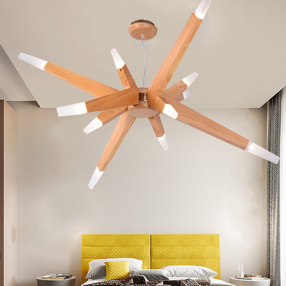Muto Luminaires Suspensions Inégale Spoutnik Design Bois/Acrylique Chambre à Coucher - Neutralighting