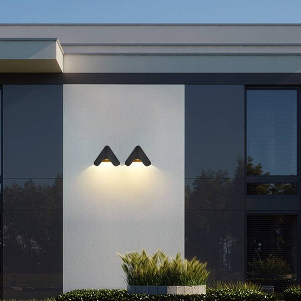 Ray Géométrique LED Applique Murale Noir/Blanc Métal Extérieur - Neutralighting