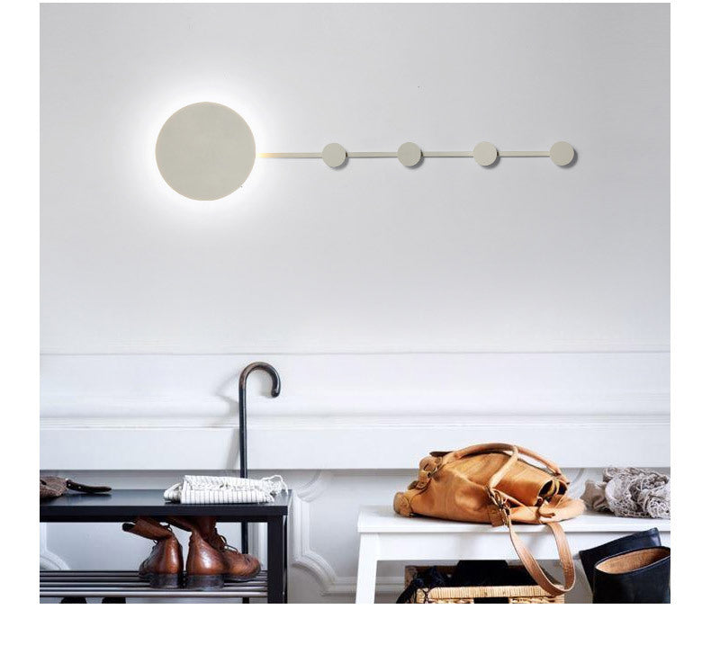 Arisha Porte-manteau Applique Murale Linéaire Moderne, Métal, Noir/Blanc, Chambre - Neutralighting