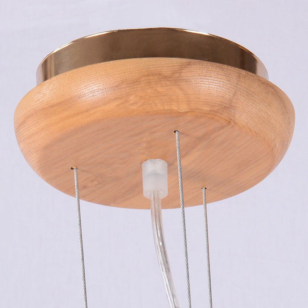 Muto Luminaires Suspensions Inégale Spoutnik Design Bois/Acrylique Chambre à Coucher - Neutralighting