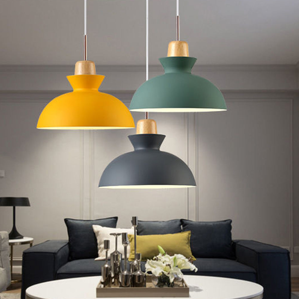 Valentina Suspension Luminaire 3 Lampes Moderne Design Jaune/Vert Métal Chambre/Salle à Manger - Neutralighting