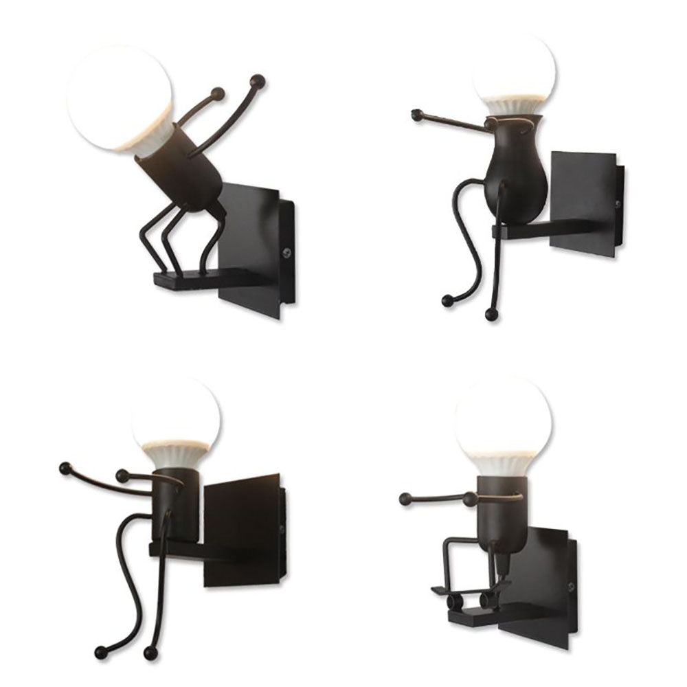 Luxo Applique Murale Design Italien LED Métal Noir/Blanc Chambre à Coucher/Salon - Neutralighting