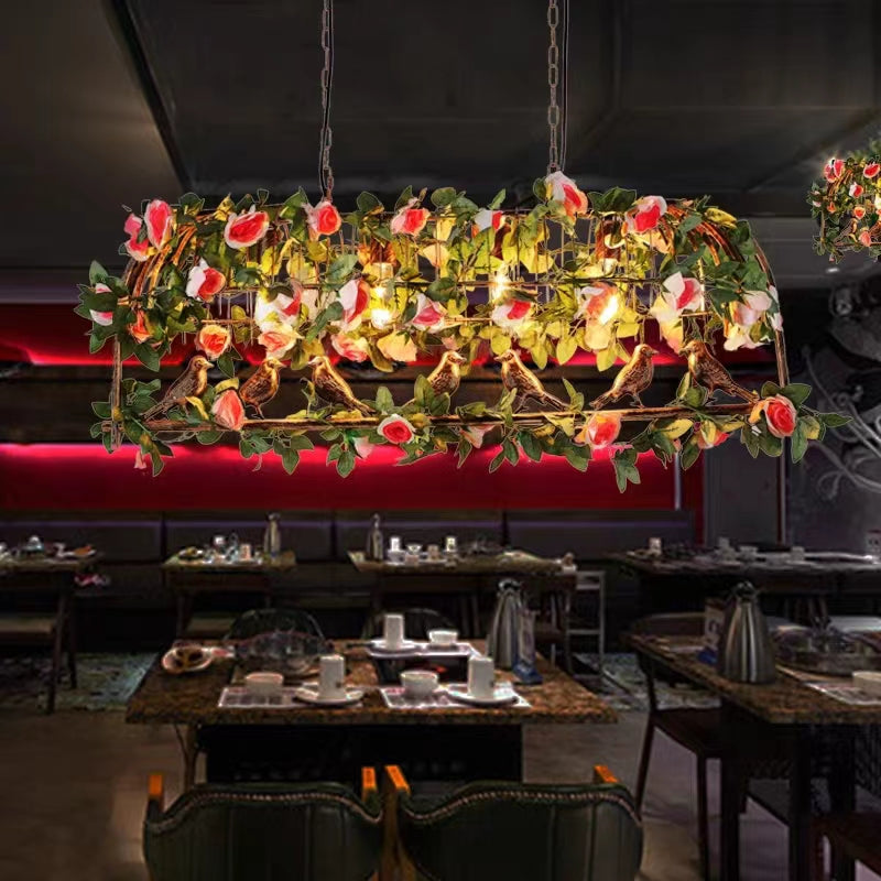 Silva Art LED Suspension Vert Métal Bois Salle à manger Salon - Neutralighting