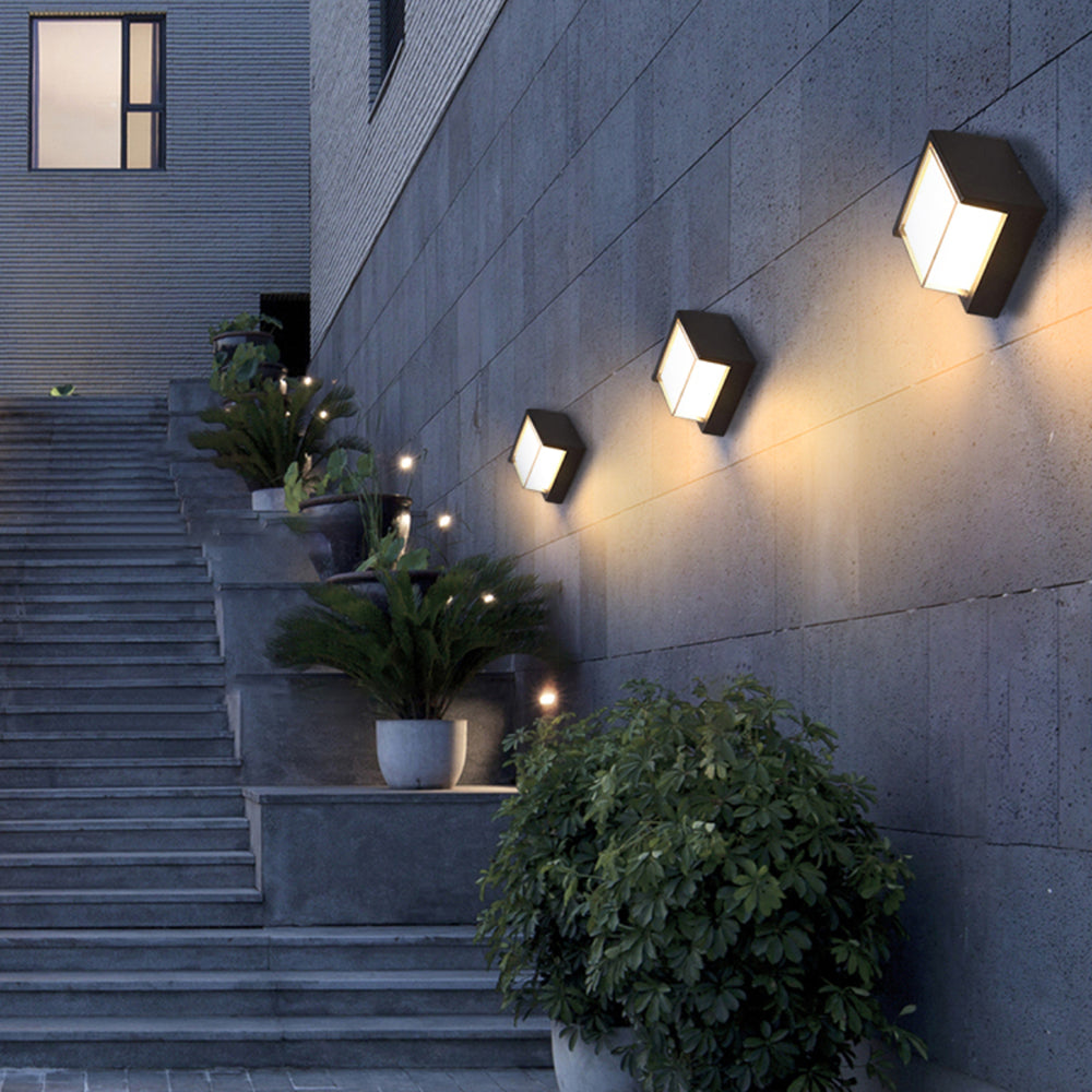 Ray Moderne LED Applique Murale Noir Métal/Acrylique Extérieur - Neutralighting
