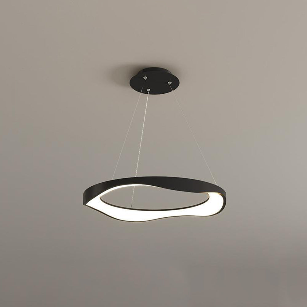 Arisha Suspension Ronde Moderne, Métal/Acrylique, Noir/Blanc, Salle de Séjour/Salle à Manger - Neutralighting