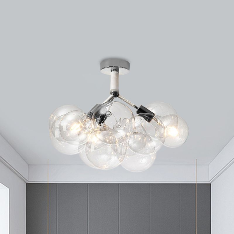Valentina Moderne LED Plafonnier Doré/Chromé Verre Salle à manger - Neutralighting