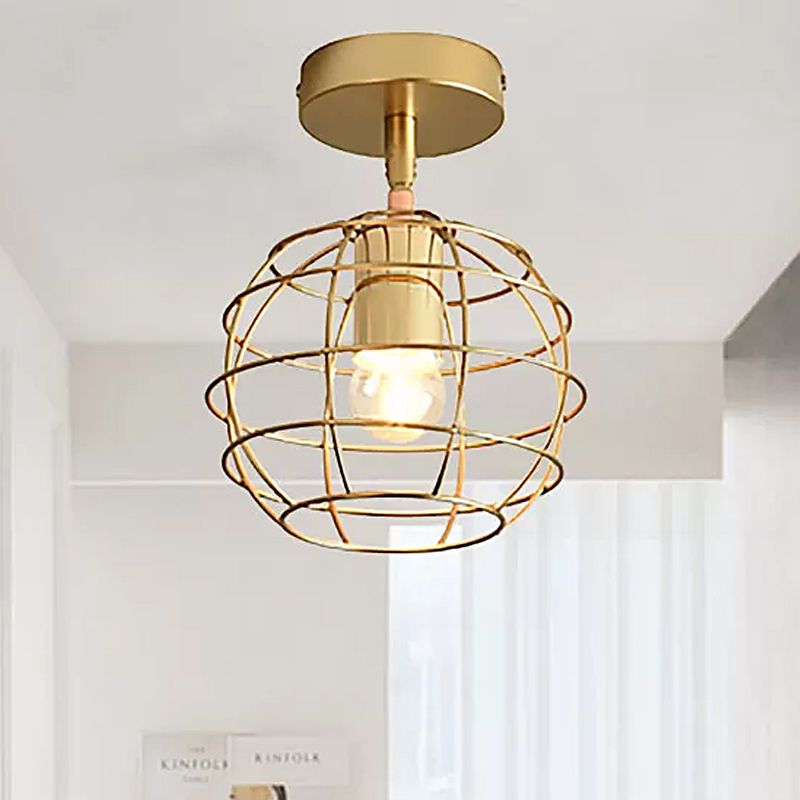Arisha Globe Art LED Plafonnier Laiton Métal Salon Chambre à coucher - Neutralighting