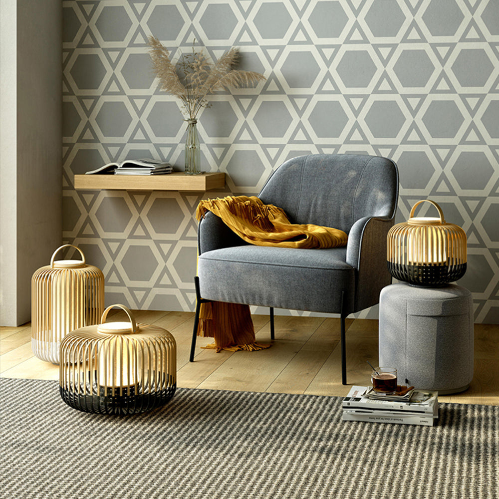 Ritta Vintage LED Lampadaire Noir/Blanc Bambou/Acrylique Extérieur - Neutralighting