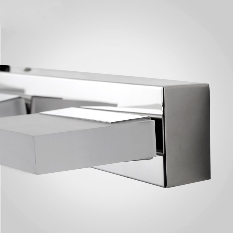 Arisha Design LED Applique Murale Miroir Carré Moderne Métal/Acrylique Argent Salle de Bain - Neutralighting