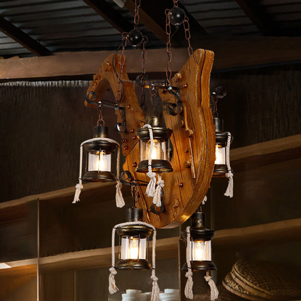 Epoch Suspension Saxophone Retro, Metal/Bois, Noir/Marron, Salon - Neutralighting