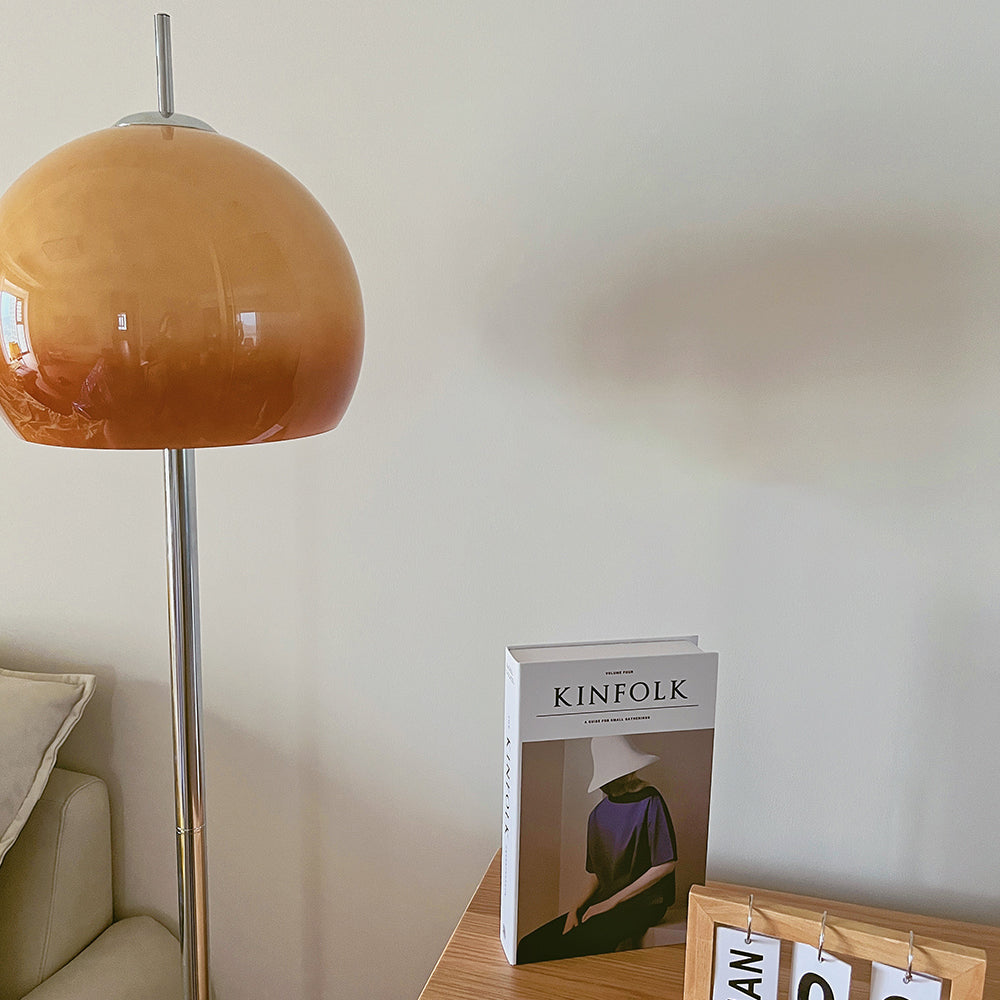 Mira Lampadaire Champignon Moderne, Métal/Verre, Jaune, Salon - Neutralighting